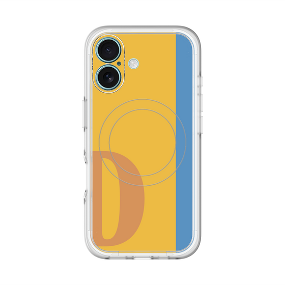 スリムプロテクションプレミアムケース with MagSafe［ オリジナル - initial color line - D orange ］