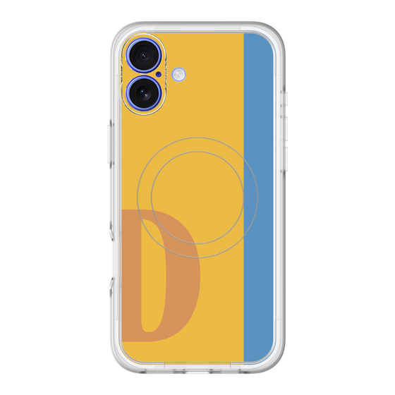 スリムプロテクションプレミアムケース with MagSafe［ オリジナル - initial color line - D orange ］