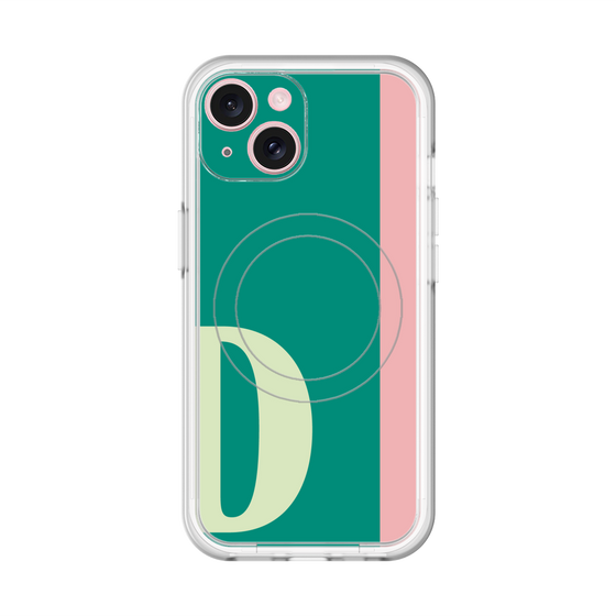 スリムプロテクションプレミアムケース with MagSafe［ オリジナル - initial color line - D green ］