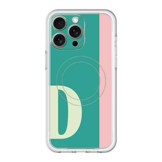 スリムプロテクションプレミアムケース with MagSafe［ オリジナル - initial color line - D green ］