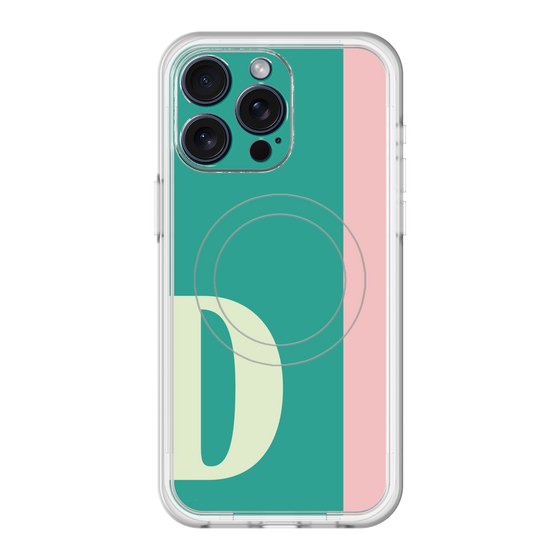 スリムプロテクションプレミアムケース with MagSafe［ オリジナル - initial color line - D green ］