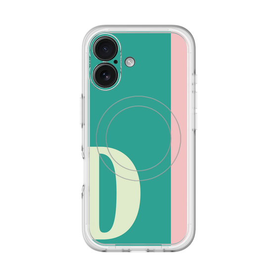 スリムプロテクションプレミアムケース with MagSafe［ オリジナル - initial color line - D green ］