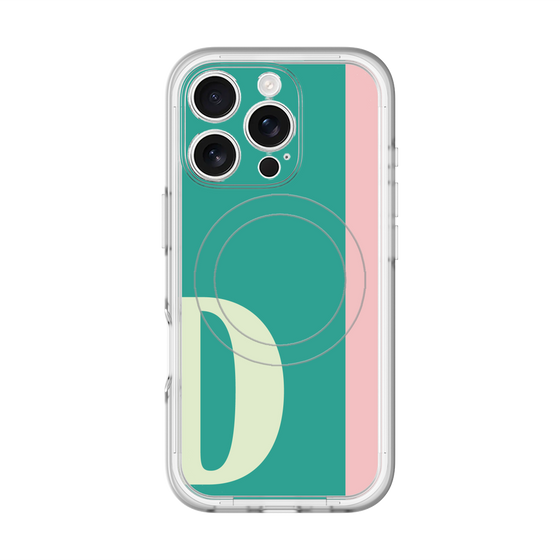 スリムプロテクションプレミアムケース with MagSafe［ オリジナル - initial color line - D green ］