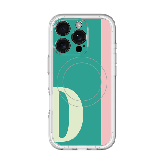 スリムプロテクションプレミアムケース with MagSafe［ オリジナル - initial color line - D green ］