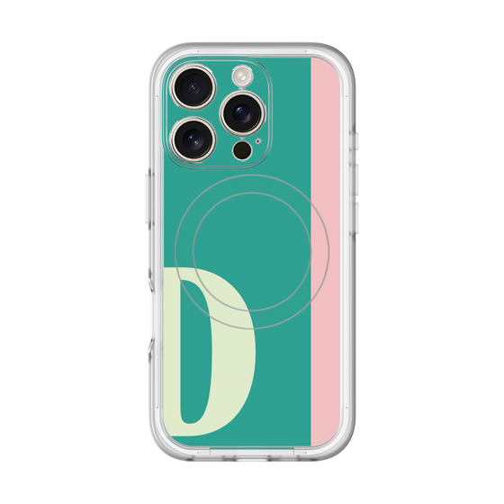 スリムプロテクションプレミアムケース with MagSafe［ オリジナル - initial color line - D green ］