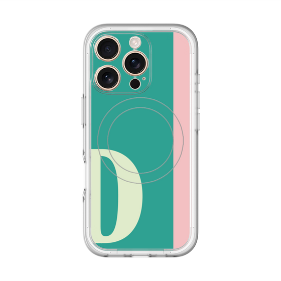 スリムプロテクションプレミアムケース with MagSafe［ オリジナル - initial color line - D green ］