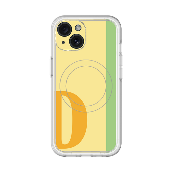 スリムプロテクションプレミアムケース with MagSafe［ オリジナル - initial color line - D yellow ］
