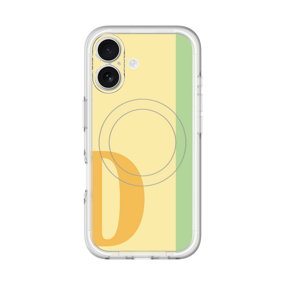 スリムプロテクションプレミアムケース with MagSafe［ オリジナル - initial color line - D yellow ］
