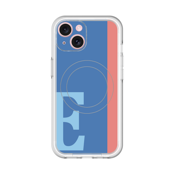 スリムプロテクションプレミアムケース with MagSafe［ オリジナル - initial color line - E blue ］