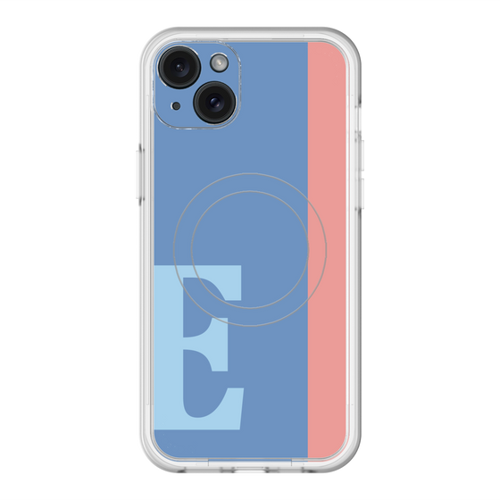 スリムプロテクションプレミアムケース with MagSafe［ オリジナル - initial color line - E blue ］