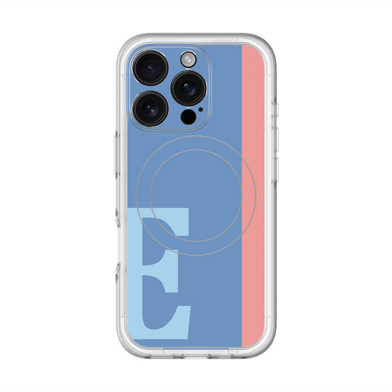 スリムプロテクションプレミアムケース with MagSafe［ オリジナル - initial color line - E blue ］