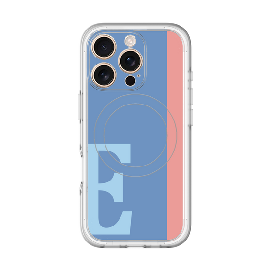 スリムプロテクションプレミアムケース with MagSafe［ オリジナル - initial color line - E blue ］