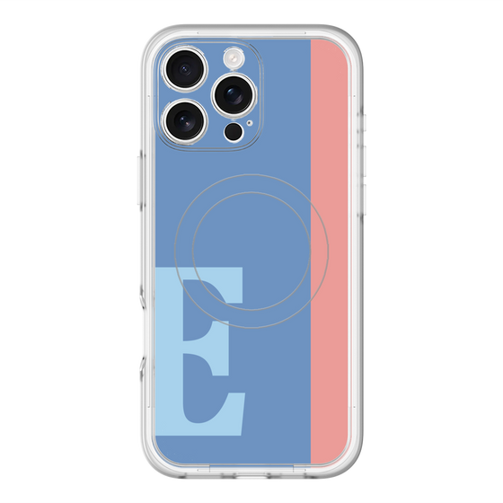 スリムプロテクションプレミアムケース with MagSafe［ オリジナル - initial color line - E blue ］