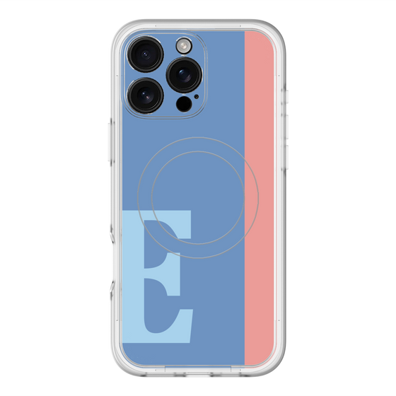 スリムプロテクションプレミアムケース with MagSafe［ オリジナル - initial color line - E blue ］