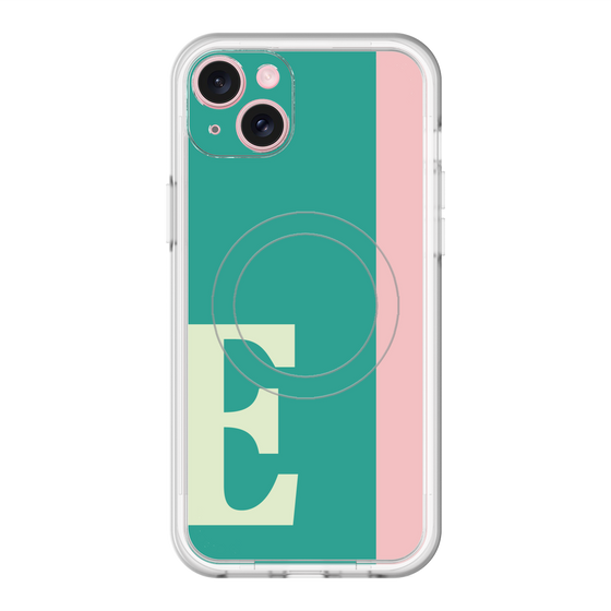 スリムプロテクションプレミアムケース with MagSafe［ オリジナル - initial color line - E green ］
