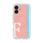 スリムプロテクションプレミアムケース with MagSafe［ オリジナル - initial color line - F pink ］