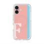 スリムプロテクションプレミアムケース with MagSafe［ オリジナル - initial color line - F pink ］