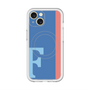 スリムプロテクションプレミアムケース with MagSafe［ オリジナル - initial color line - F blue ］