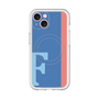 スリムプロテクションプレミアムケース with MagSafe［ オリジナル - initial color line - F blue ］