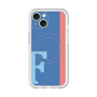スリムプロテクションプレミアムケース with MagSafe［ オリジナル - initial color line - F blue ］