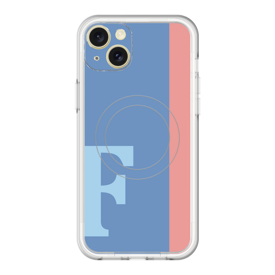 スリムプロテクションプレミアムケース with MagSafe［ オリジナル - initial color line - F blue ］
