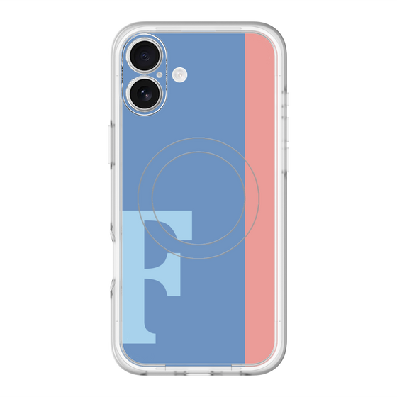 スリムプロテクションプレミアムケース with MagSafe［ オリジナル - initial color line - F blue ］