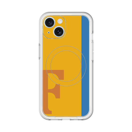 スリムプロテクションプレミアムケース with MagSafe［ オリジナル - initial color line - F orange ］