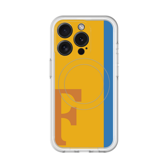 スリムプロテクションプレミアムケース with MagSafe［ オリジナル - initial color line - F orange ］