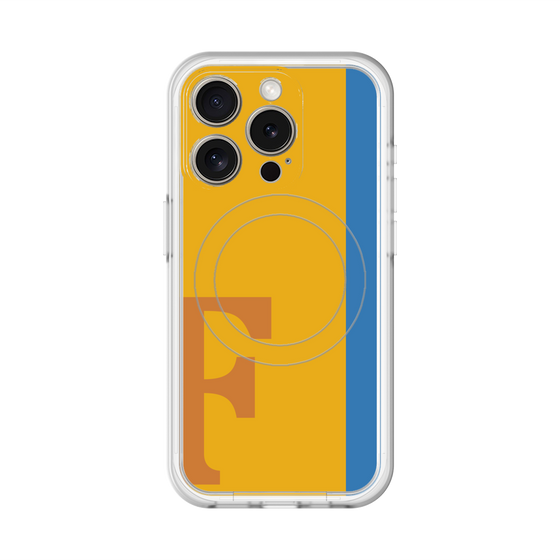 スリムプロテクションプレミアムケース with MagSafe［ オリジナル - initial color line - F orange ］
