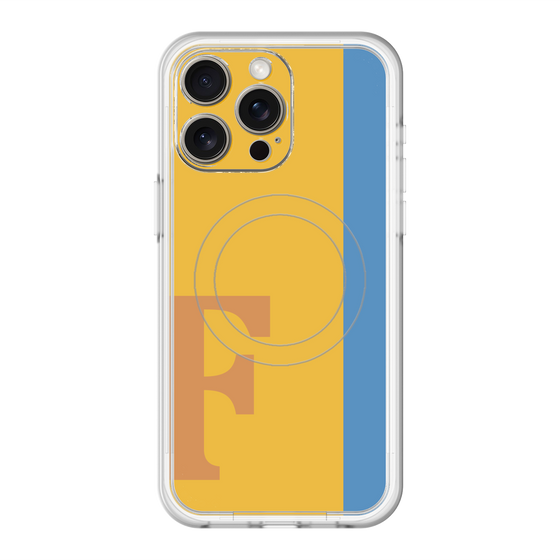 スリムプロテクションプレミアムケース with MagSafe［ オリジナル - initial color line - F orange ］