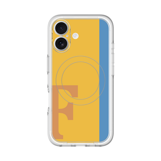 スリムプロテクションプレミアムケース with MagSafe［ オリジナル - initial color line - F orange ］
