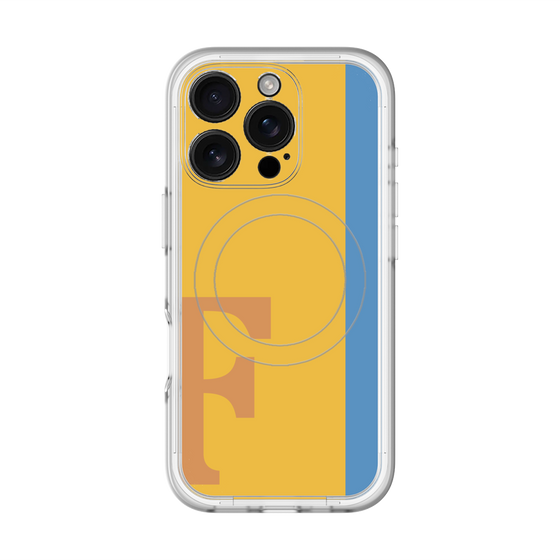スリムプロテクションプレミアムケース with MagSafe［ オリジナル - initial color line - F orange ］