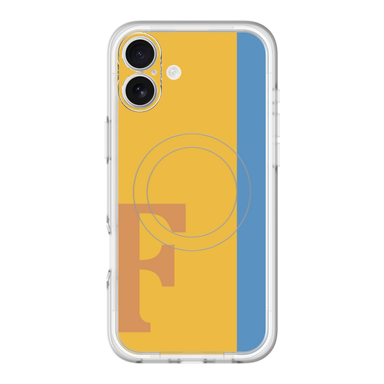 スリムプロテクションプレミアムケース with MagSafe［ オリジナル - initial color line - F orange ］
