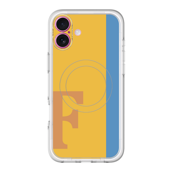スリムプロテクションプレミアムケース with MagSafe［ オリジナル - initial color line - F orange ］