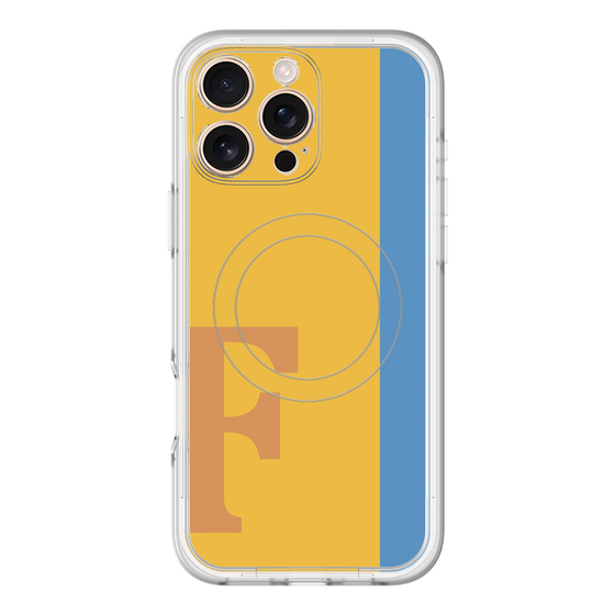 スリムプロテクションプレミアムケース with MagSafe［ オリジナル - initial color line - F orange ］