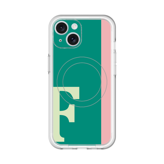 スリムプロテクションプレミアムケース with MagSafe［ オリジナル - initial color line - F green ］