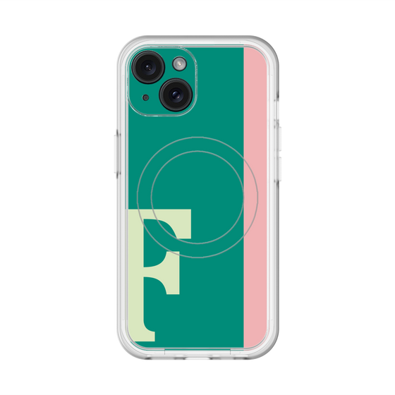 スリムプロテクションプレミアムケース with MagSafe［ オリジナル - initial color line - F green ］