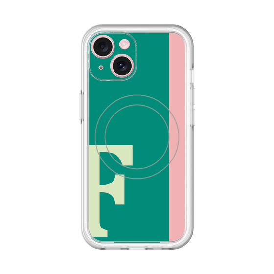 スリムプロテクションプレミアムケース with MagSafe［ オリジナル - initial color line - F green ］