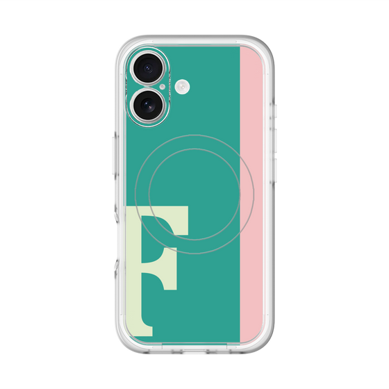 スリムプロテクションプレミアムケース with MagSafe［ オリジナル - initial color line - F green ］