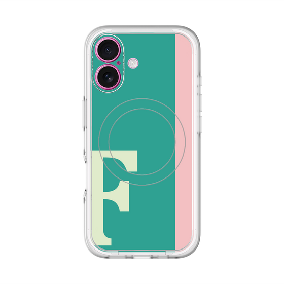 スリムプロテクションプレミアムケース with MagSafe［ オリジナル - initial color line - F green ］