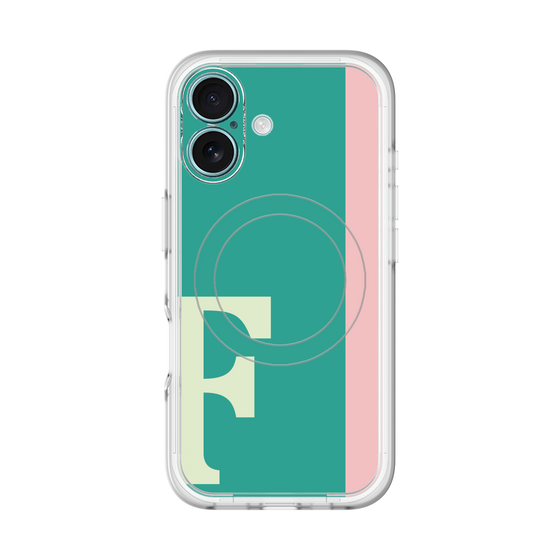 スリムプロテクションプレミアムケース with MagSafe［ オリジナル - initial color line - F green ］