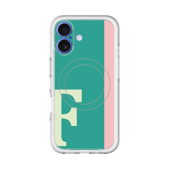 スリムプロテクションプレミアムケース with MagSafe［ オリジナル - initial color line - F green ］