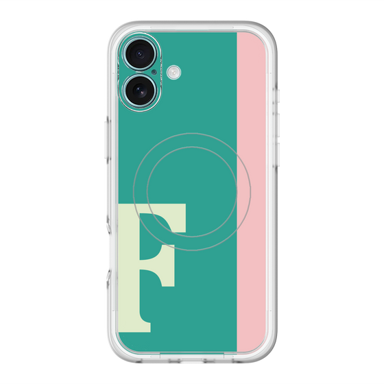 スリムプロテクションプレミアムケース with MagSafe［ オリジナル - initial color line - F green ］