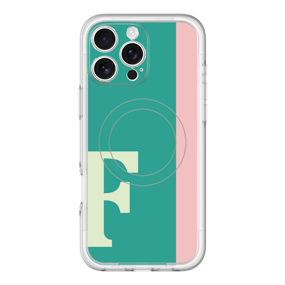 スリムプロテクションプレミアムケース with MagSafe［ オリジナル - initial color line - F green ］