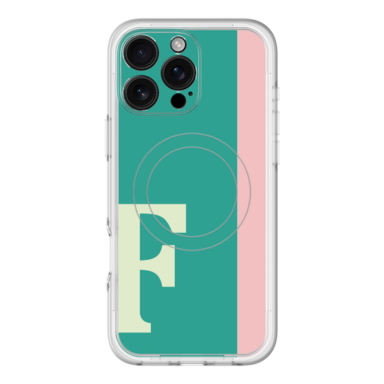 スリムプロテクションプレミアムケース with MagSafe［ オリジナル - initial color line - F green ］