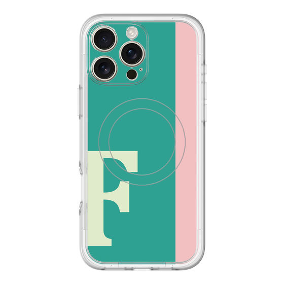 スリムプロテクションプレミアムケース with MagSafe［ オリジナル - initial color line - F green ］