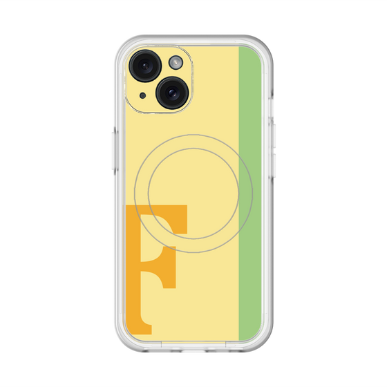 スリムプロテクションプレミアムケース with MagSafe［ オリジナル - initial color line - F yellow ］