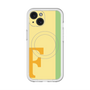 スリムプロテクションプレミアムケース with MagSafe［ オリジナル - initial color line - F yellow ］