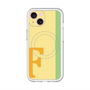 スリムプロテクションプレミアムケース with MagSafe［ オリジナル - initial color line - F yellow ］