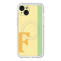 スリムプロテクションプレミアムケース with MagSafe［ オリジナル - initial color line - F yellow ］